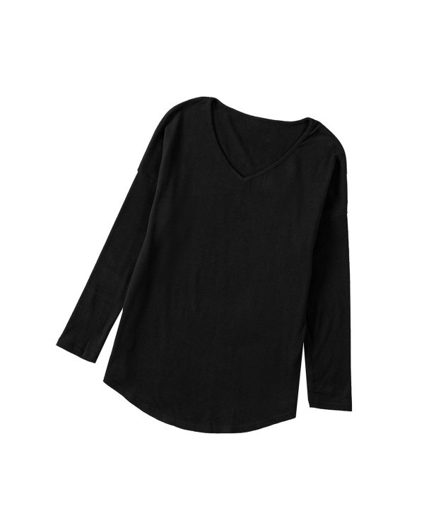 Azura Exchange V Neck Long Sleeve Knit Top – S