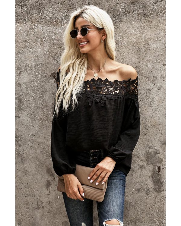 Azura Exchange Lace Off The Shoulder Top – 2XL