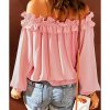 Azura Exchange Ruffled Off Shoulder Blouse with Puff Sleeves – 2XL