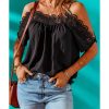 Azura Exchange Off-shoulder Crochet Neckline Top – L