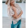 Azura Exchange Ruffled Sleeve Leopard Top with Buttons Neck – S