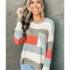 Azura Exchange Ribbed Knit Top with Pocket – 2XL