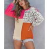 Azura Exchange Patchwork Ribbed Long Sleeve Top – L