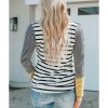 Azura Exchange Stripe Button Henley Top – L