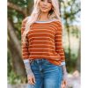 Azura Exchange Color Block Rib Knit Striped Pullover – 2XL