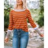 Azura Exchange Color Block Rib Knit Striped Pullover – 2XL