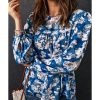 Azura Exchange Floral Print Puffy Sleeve Blouse – L