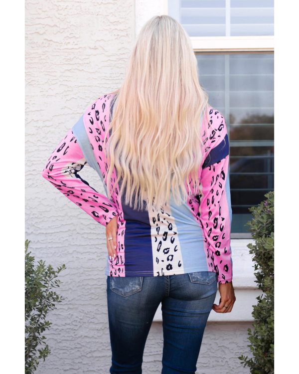 Azura Exchange Leopard Print Long Sleeve Blouse – 2XL