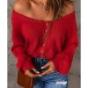 Azura Exchange Distressed Knit Patched Top – 2XL