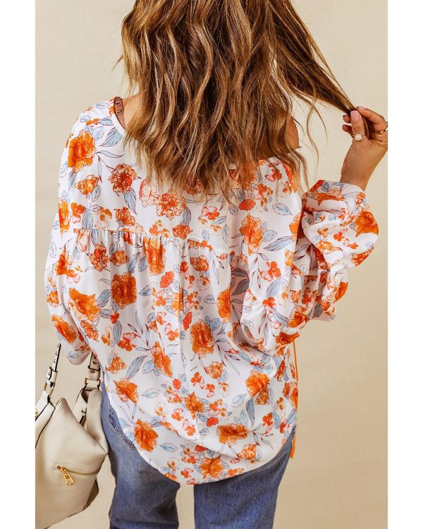 Azura Exchange Floral Print Dolman Blouse – L