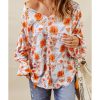 Azura Exchange Floral Print Dolman Blouse – L