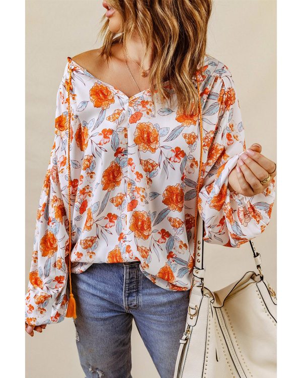 Azura Exchange Floral Print Dolman Blouse – L