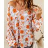 Azura Exchange Floral Print Dolman Blouse – L