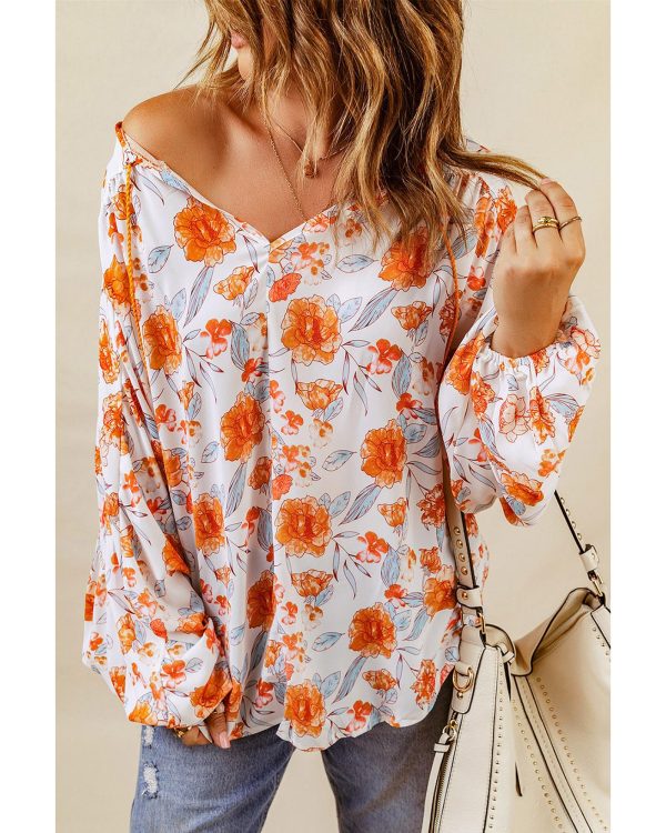 Azura Exchange Floral Print Dolman Blouse – L