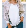 Azura Exchange Patchwork Floral Print Long Sleeve Top – M