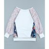 Azura Exchange Patchwork Floral Print Long Sleeve Top – M