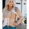 Azura Exchange Leopard Ribbon Tie Blouse – S