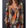 Azura Exchange Mixed Print Blouse – 2XL