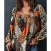 Azura Exchange Mixed Print Blouse – 2XL