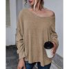 Azura Exchange Tie Plunging Back Dolman Sleeve Oversize Top – L