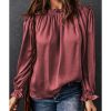 Azura Exchange Frilled Neck Ruffled Blouse – S