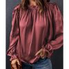 Azura Exchange Frilled Neck Ruffled Blouse – S