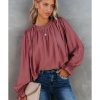 Azura Exchange Frilled Neck Ruffled Blouse – S