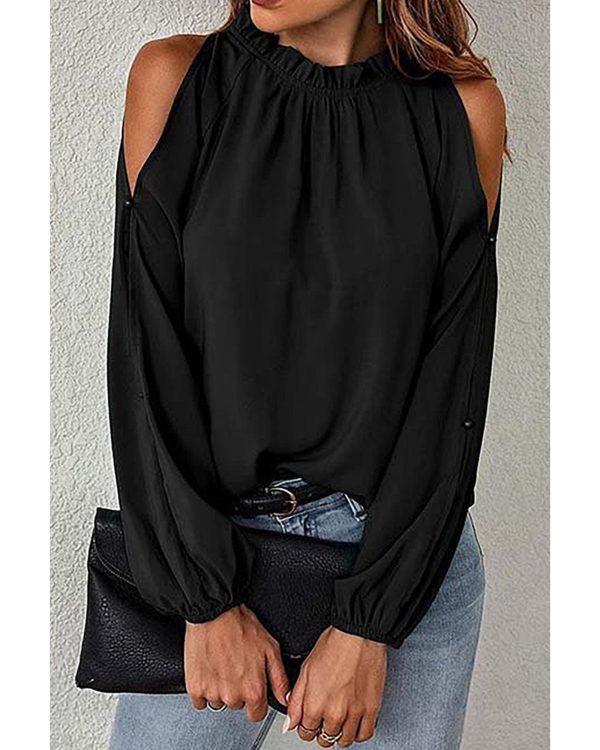 Azura Exchange Bishop Sleeve Blouse – L