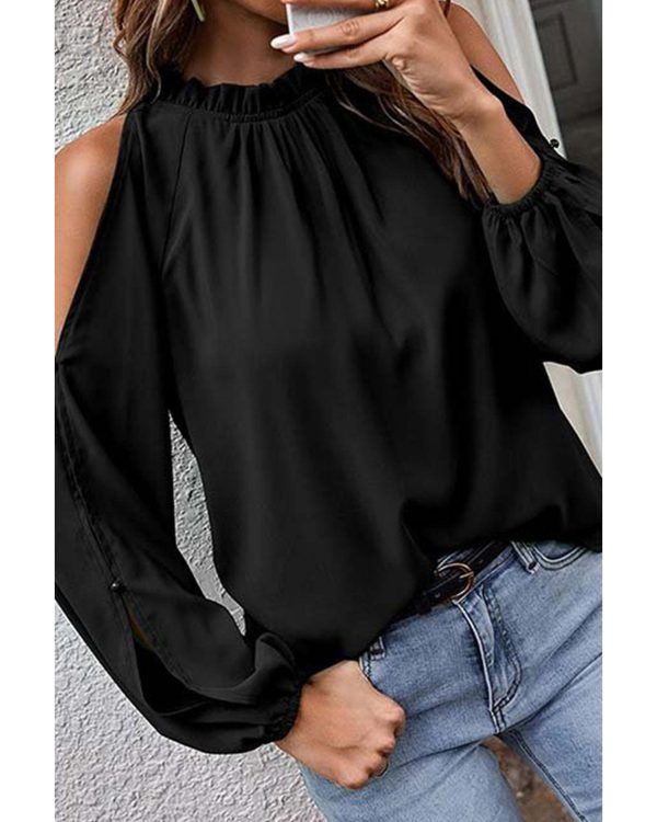 Azura Exchange Bishop Sleeve Blouse – L