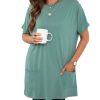 Azura Exchange Side Pockets Short Sleeve Tunic Top – S