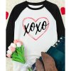 Azura Exchange Heart Graphic Contrast Sleeve Tee – M