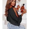 Azura Exchange Lace Crochet Cut-Out Ruffle Blouse – M