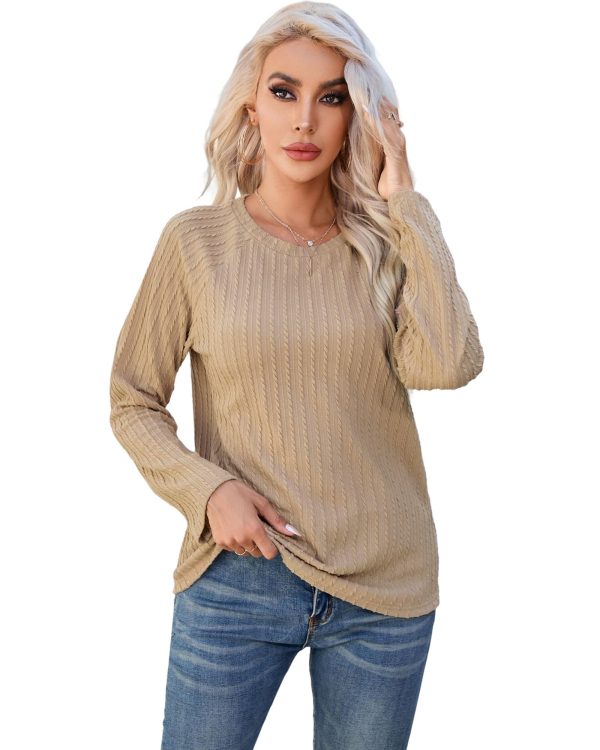 Azura Exchange Ribbed Knit Long Sleeve Top – S