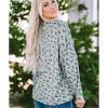 Azura Exchange Animal Print Stitching Loose Long Sleeve Top – L