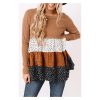 Azura Exchange Ribbed Tiered Ruffled Flowy Top – L