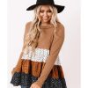 Azura Exchange Ribbed Tiered Ruffled Flowy Top – L