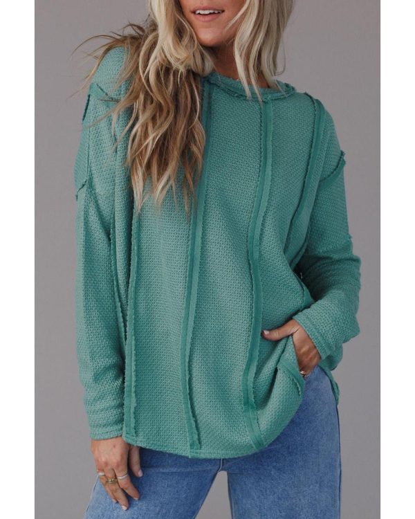 Azura Exchange Waffle Knit Loose Top – L