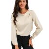 Azura Exchange Asymmetric V Neck Satin Blouse – L