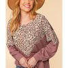 Azura Exchange Animal Print Patchwork Top – L