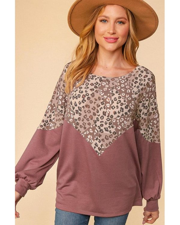 Azura Exchange Animal Print Patchwork Top – L