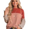 Azura Exchange Long Sleeve Ribbed Loose Top – L