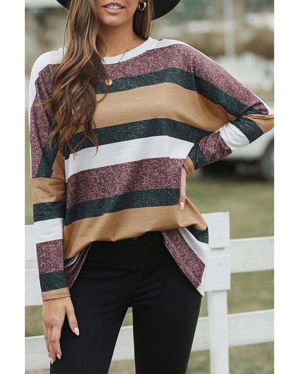 Azura Exchange Colorful Stripe Tunic Top – L