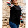 Azura Exchange Tribal Sleeve Top – M