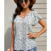 Azura Exchange Print Fluttering V-neck Blouse – L