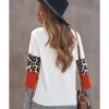 Azura Exchange Leopard Colorblock Long Sleeve Top – M