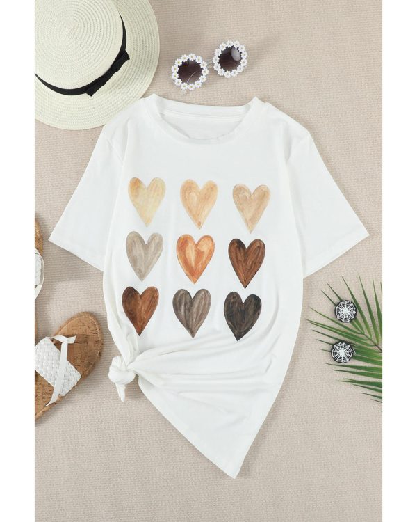 Azura Exchange Kind Heart Print T-shirt – L