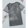 Azura Exchange Leopard Print Short Sleeve T-shirt – L