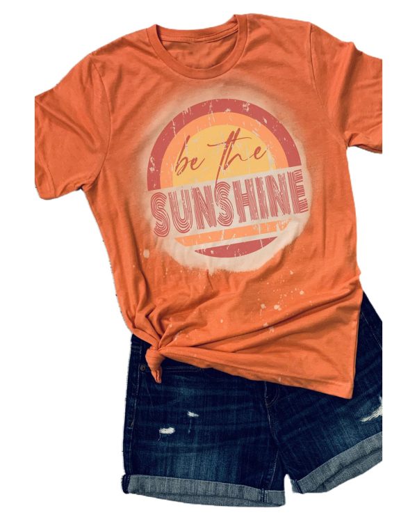 Azura Exchange Graphic Print Crewneck T-Shirt – Be The Sunshine – S