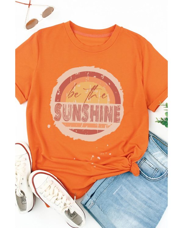 Azura Exchange Graphic Print Crewneck T-Shirt – Be The Sunshine – S