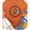 Azura Exchange Thankful Blessed Grateful Pumpkin Print T-Shirt – 2XL